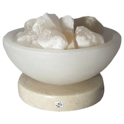 Persian Bowl Salt Lamp – Sahra Model with Natural Salt Chunks