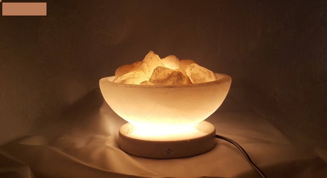Persian Bowl Salt Lamp – Sahra Model with Natural Salt Chunks