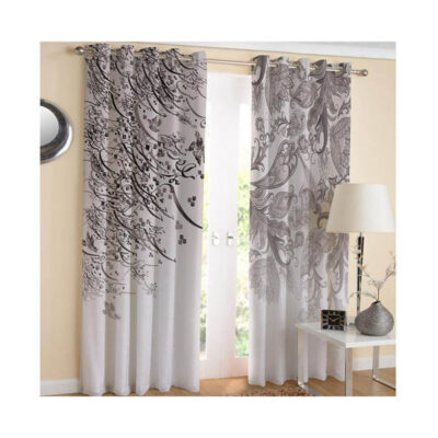 Persian Eyelet Curtain Printed Velvet Calligraphy