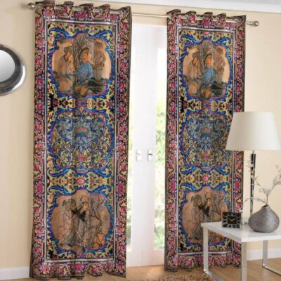 Printed Velvet Persian Eyelet Curtain – Scholars