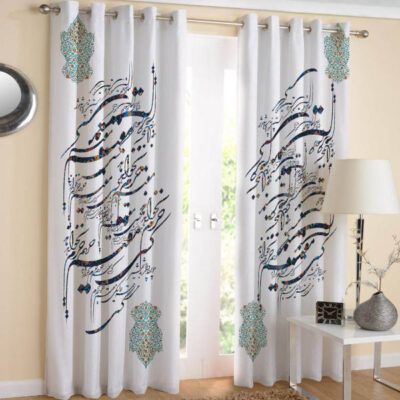 Printed Velvet Persian Eyelet Curtain – Farsi Poems