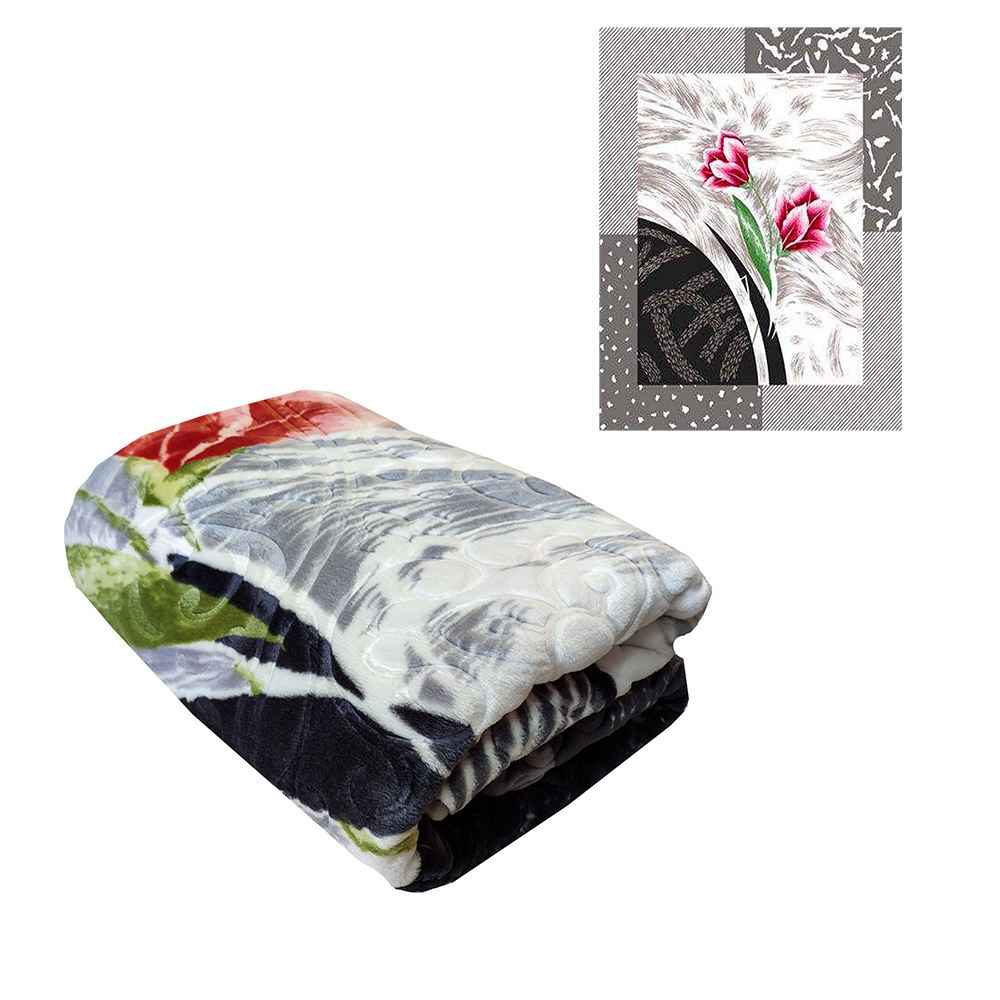 Golbaft Persian Single Bed Blanket Model Gray