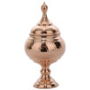 Footed Handcrafted Persian Copper Sugar Bowl with - Hammered