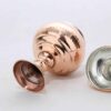 Footed Handcrafted Persian Copper Sugar Bowl with - Hammered