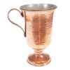 Handcrafted Persian Copper Wine Glass Stemware - Hammered Model Lale