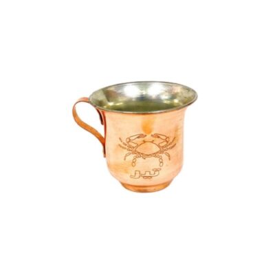 Persian Copper Cup – Handcrafted with Handle for Cold Drinks – Hammered Tir