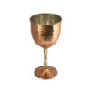 Handcrafted Persian Copper Wine Glass Stemware - Hammered Model Saba