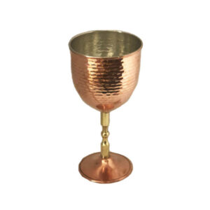 Handcrafted Persian Copper Wine Glass Stemware – Hammered Model Saba