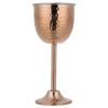 Handcrafted Persian Copper Wine Glass Stemware - Hammered Model Azin
