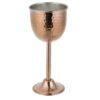 Handcrafted Persian Copper Wine Glass Stemware - Hammered Model Azin