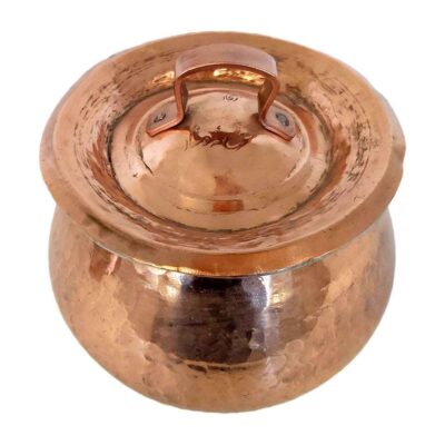 Persian Copper Stock Pot – Traditional Hammered Round Cooking Style