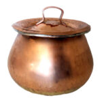 Persian Copper Stock Pot - Traditional Hammered Round Cooking Style