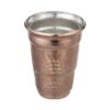 Persian Copper Cup - Handcrafted with Handle for Cold Drinks - Hammered Jam