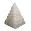 Pyramid Salt Lamp - Handcrafted Grooved Natural Stone Design