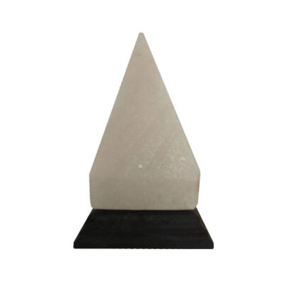 Pyramid Salt Lamp – Handcrafted with Wooden Base