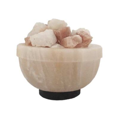 Persian Bowl Salt Lamp – Volcano Model with Natural Salt Chunks
