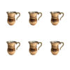 Persian Copper Cup - Set of 6 Handcrafted with Handle for Cold Drinks - Hammered