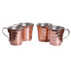 Persian Copper Cup - Set of 6 Handcrafted with Handle for Cold Drinks - Hammered Fardad