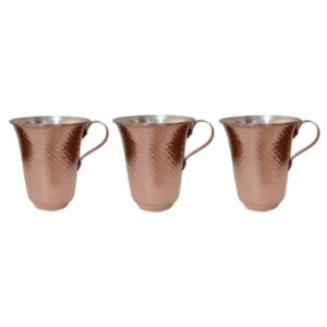 Persian Set of 6 Handmade Copper Cup Model Maha