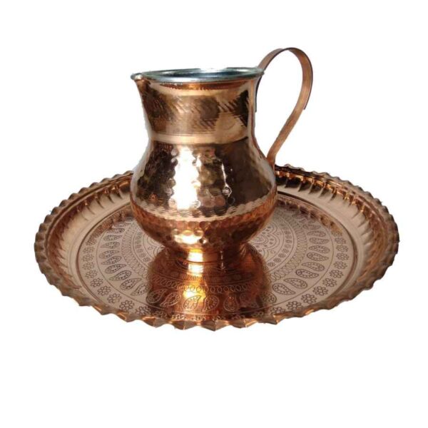 Persian Set of 8 Pitcher and Cup Copper Cup Model Lale