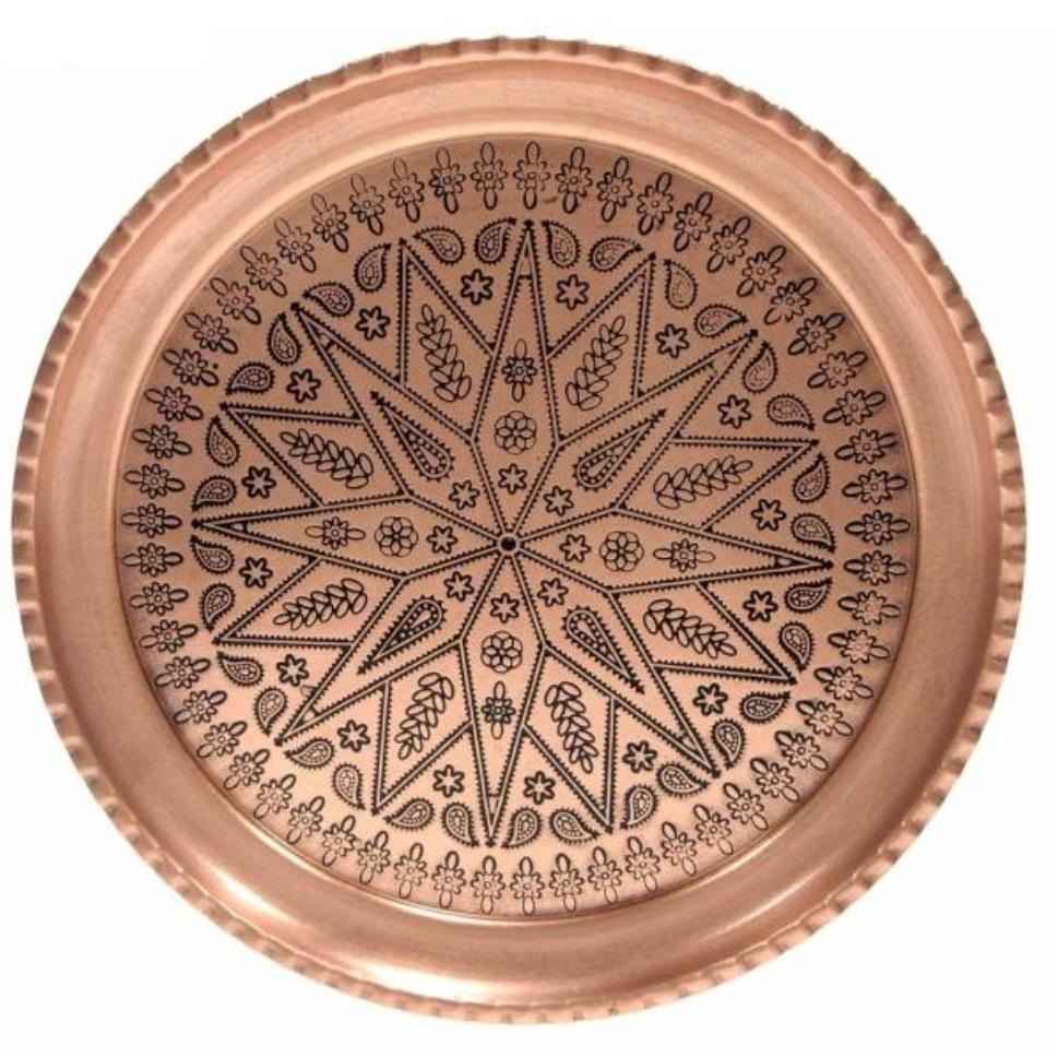 Persian Copper Cup – Set of 7 Handcrafted with Handle for Cold Drinks – Hammered Sun