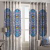 Printed Velvet Persian Eyelet Curtain – Horse