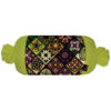 Traditional Persian Cylindrical Bolster Pillow with Velvet Fabric Green