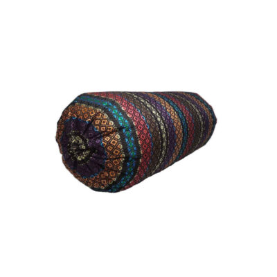 Set of 2 Traditional Persian Cylindrical Bolster Pillow with Elegant Jajim Fabric Stripped