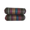Set of 2 Traditional Persian Cylindrical Bolster Pillow with Elegant Jajim Fabric Stripped