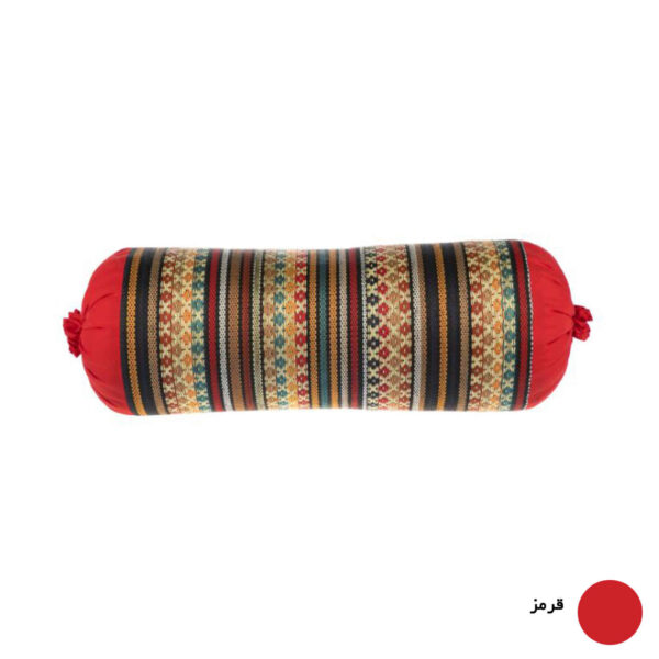 Traditional Persian Cylindrical Bolster Pillow with Elegant Jajim Fabric