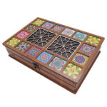 Persian Wooden Tea Bag Organizer Box with Chests Deluxe
