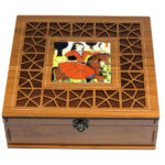 Persian Wooden Tea Bag Organizer Box with Chests Khatoon