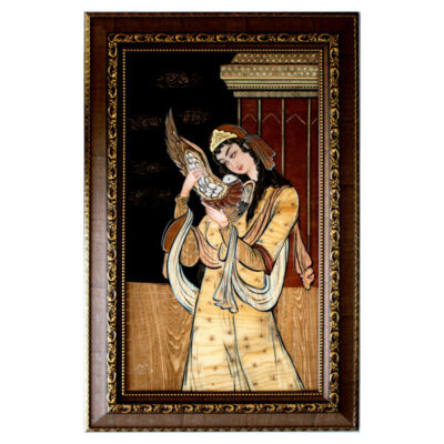 Marquetry Wood Inlay Art – Artistic Persian Lady of love
