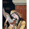 Marquetry Wood Inlay Art - Artistic Persian Lady of love