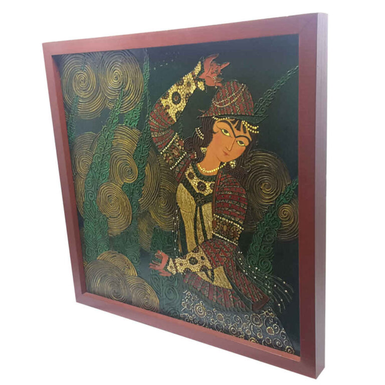 Original Persian Qajar Art Painting: Watercolor and Gouache on Wood ...