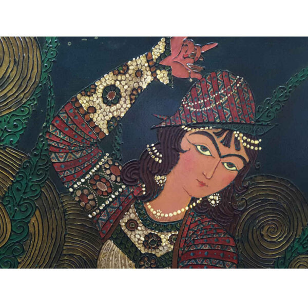 Original Persian Qajar Art Painting: Watercolor and Gouache on Wood ...
