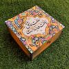 Persian Wooden Tea Bag Organizer Box with Chests Tile & Poem