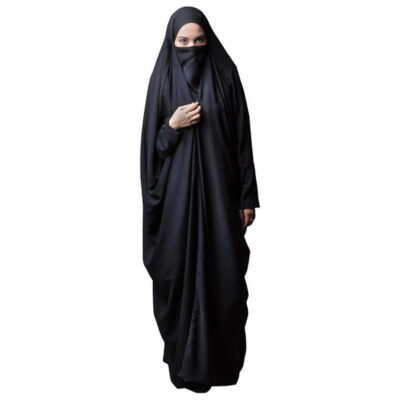 Islamic Arabic Black Chador Abaya Hejab for Women and Praying – Traditional