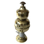 Electric Metal Bakhoor and Esfand Burner – Golden Finish