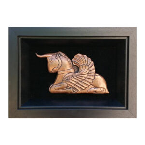 Framed Persian Copper Wall Art - Horned Horse