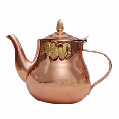 Persian Copper Teapot Handcrafted and Hammered Grape