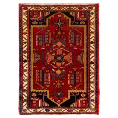 Persian Carpet Intricately Hand-Knotted Tribal Wool Ghermez