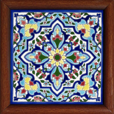 Decorative Persian Framed Ceramic Tile – Setayesh