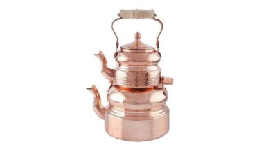 Persian Copper Double Teapot Durable and Hammered Mesalin
