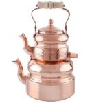 Persian Copper Double Teapot Durable and Hammered Mesalin