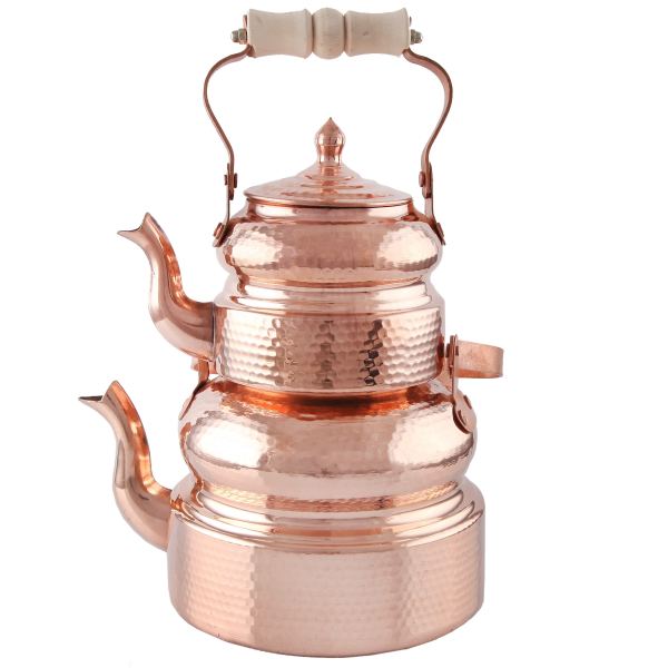 Persian Copper Double Teapot Durable and Hammered Mesalin