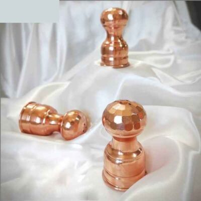 Set of 3 Persian Copper Salt & Pepper Shakers Hammer