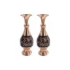 Set of Handcrafted Persian Engraved Copper Vases & Bowl G35
