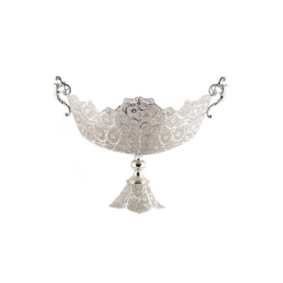 Iranian MalilehKari Silver Fruit Bowl Model Moon01