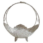 Iranian Filigree Silver Fruit Bowl Model Moon02